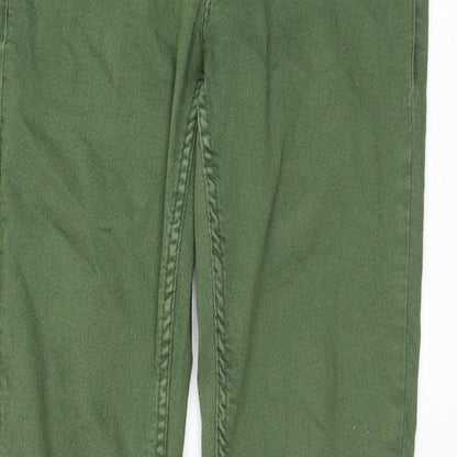 Divided by H&M Womens Green Cotton Skinny Jeans Size 10 L31 in Regular Zip