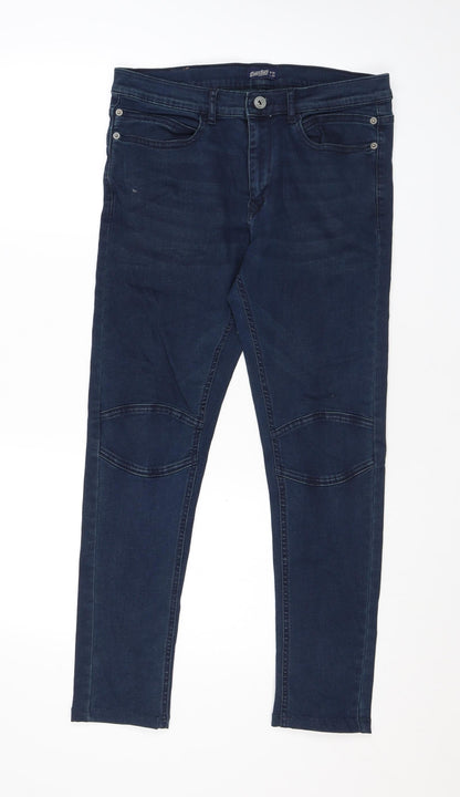 Outfitters Womens Blue Cotton Skinny Jeans Size 30 in L27 in Regular Zip
