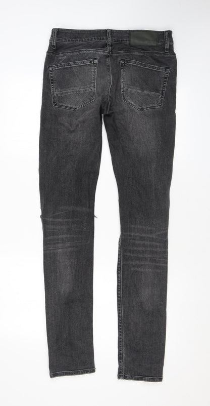 Mens UK Size 28 in River Island Regular Fit Skinny Grey Jeans