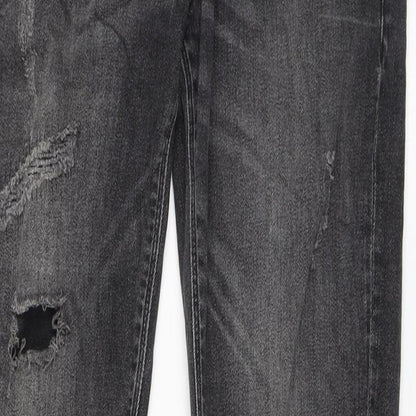 Mens UK Size 28 in River Island Regular Fit Skinny Grey Jeans