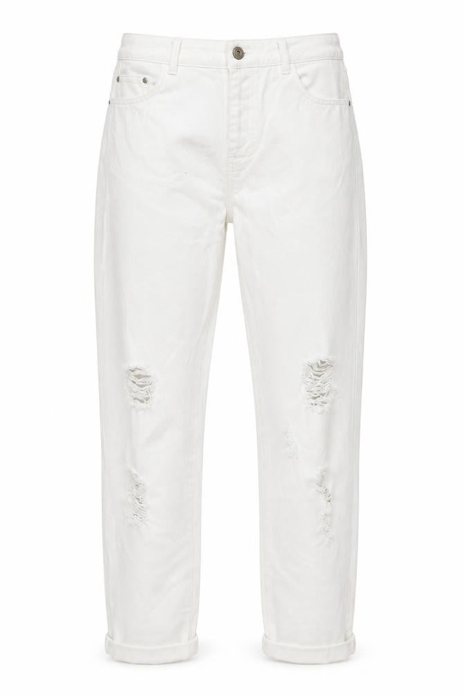 Womens UK Size 28 in Topshop Regular Fit Mom White Jeans