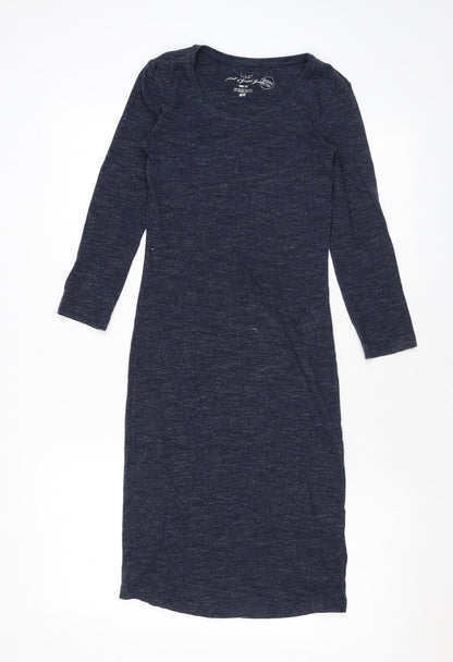 Womens UK Size XS H&M Blue Basic T-Shirt