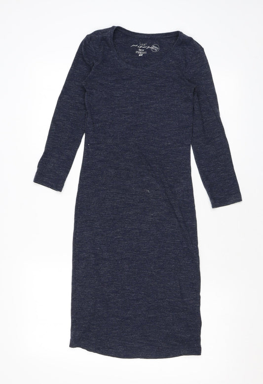 Womens UK Size XS H&M Blue Basic T-Shirt