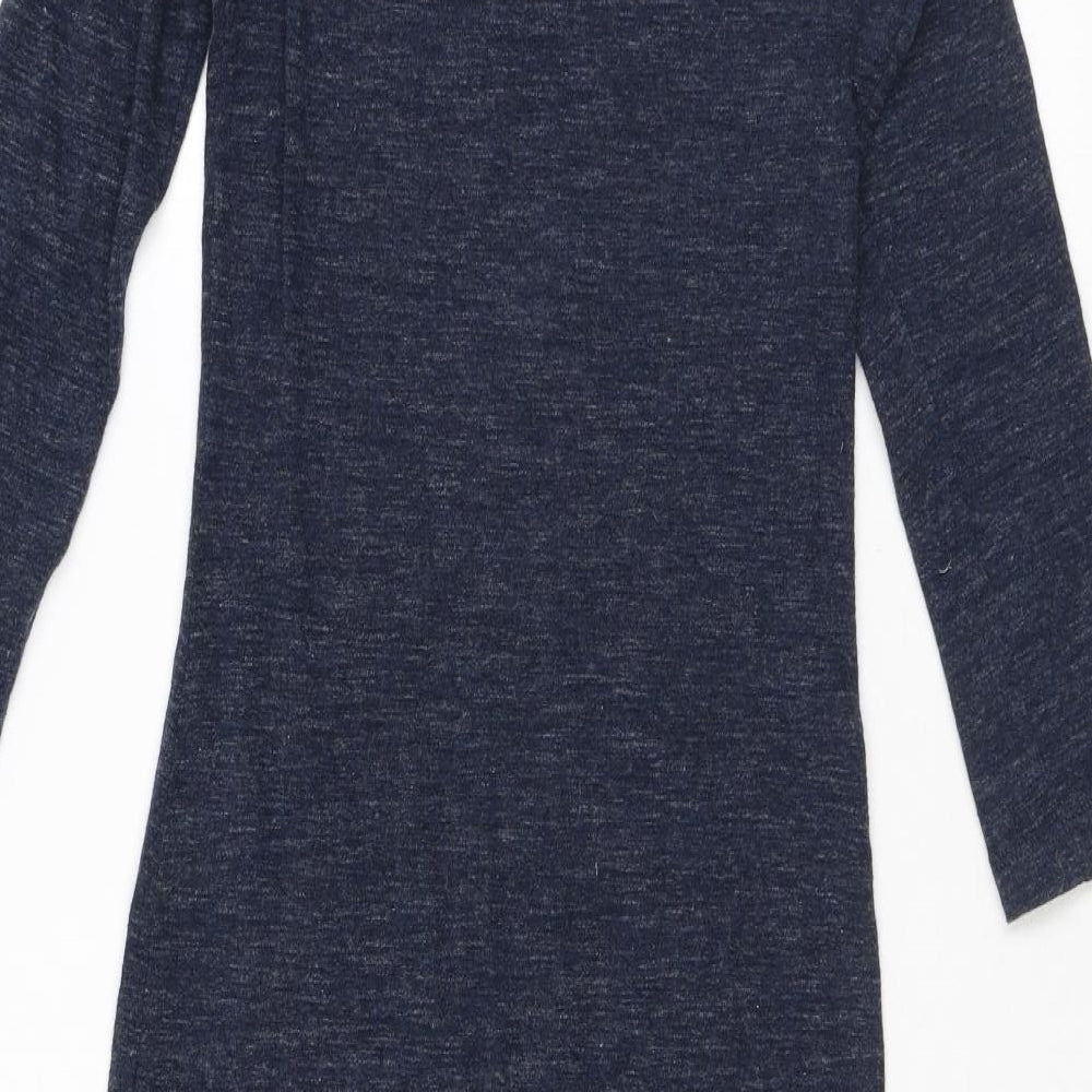 Womens UK Size XS H&M Blue Basic T-Shirt