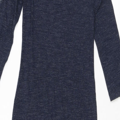 Womens UK Size XS H&M Blue Basic T-Shirt