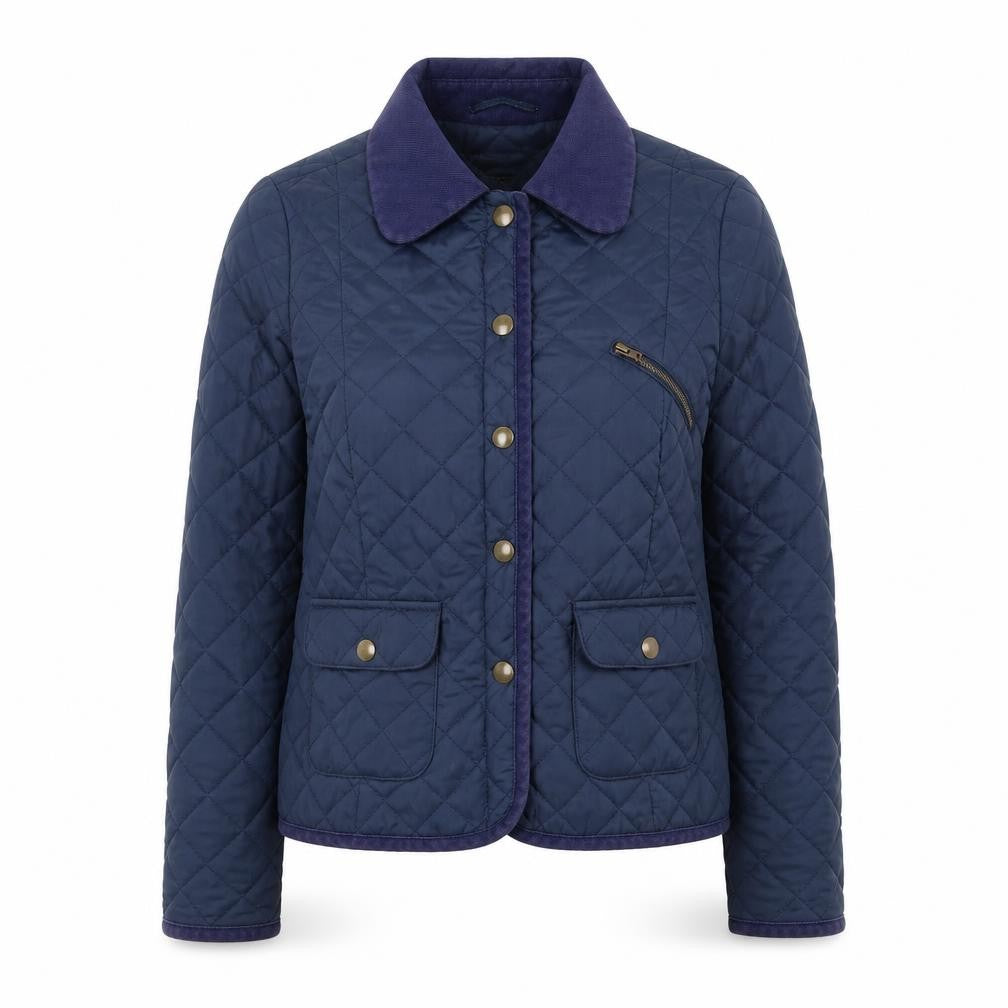 Womens UK Size 6 Limited Collection Blue Quilted Coat