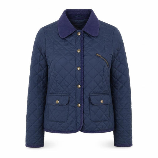 Womens UK Size 6 Limited Collection Blue Quilted Coat