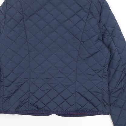 Womens UK Size 6 Limited Collection Blue Quilted Coat