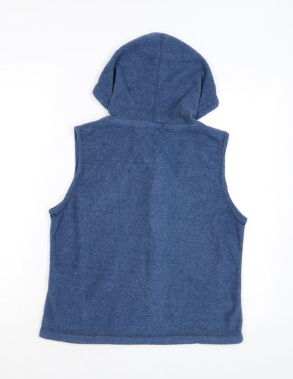 Mixin Womens Blue Polyester Full Zip Hoodie Size M Zip
