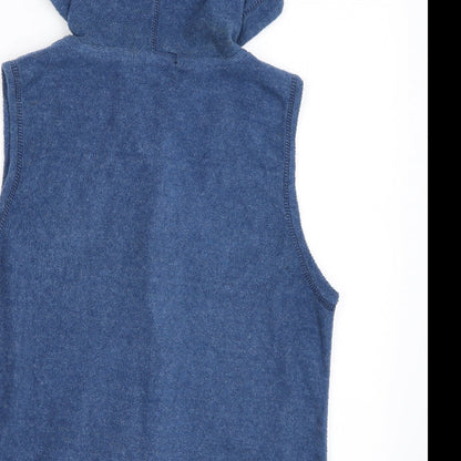 Mixin Womens Blue Polyester Full Zip Hoodie Size M Zip