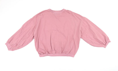 URBAN BLISS Womens Pink Cotton Pullover Sweatshirt Size 10 Pullover