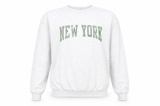 Prince Peter Womens Grey Cotton Pullover Sweatshirt Size M Pullover - New York print