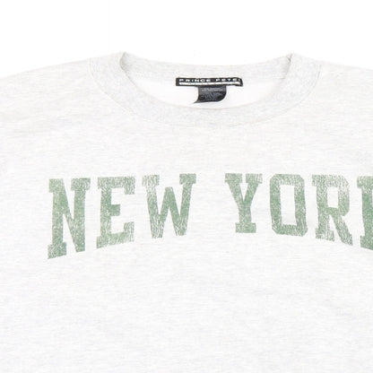 Prince Peter Womens Grey Cotton Pullover Sweatshirt Size M Pullover - New York print