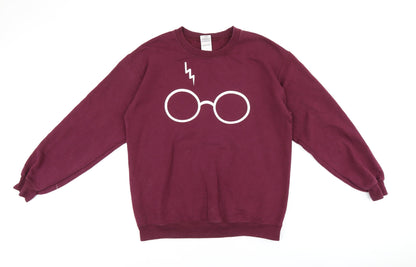 Gildan Womens Red Cotton Pullover Sweatshirt Size M Pullover - Harry Potter