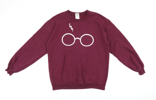 Gildan Womens Red Cotton Pullover Sweatshirt Size M Pullover - Harry Potter