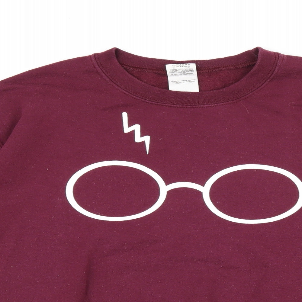 Gildan Womens Red Cotton Pullover Sweatshirt Size M Pullover - Harry Potter