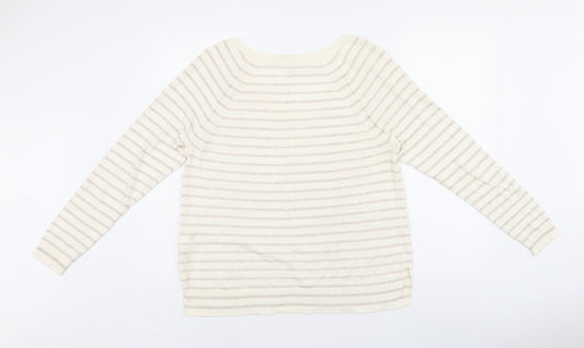 Womens UK Size M Gap Beige Jersey T-Shirt