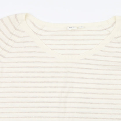 Womens UK Size M Gap Beige Jersey T-Shirt