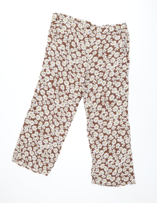 Womens UK Size M H&M Regular Fit  Brown Trousers
