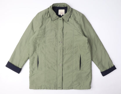 Womens UK Size 16 EWM Green Parka Coat