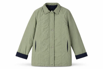 Womens UK Size 16 EWM Green Parka Coat