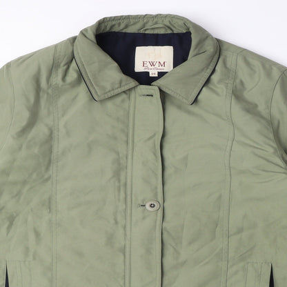Womens UK Size 16 EWM Green Parka Coat