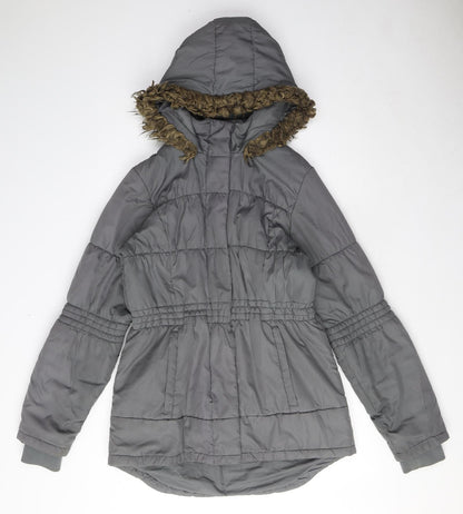 Womens UK Size 10 NEXT Grey Parka Coat