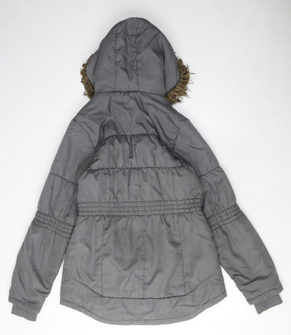 Womens UK Size 10 NEXT Grey Parka Coat