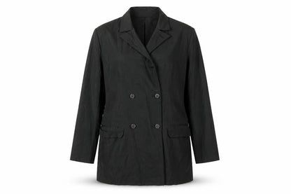 Nicole Farhi Womens Black Overcoat Coat Size 12 Button - Size 12-14