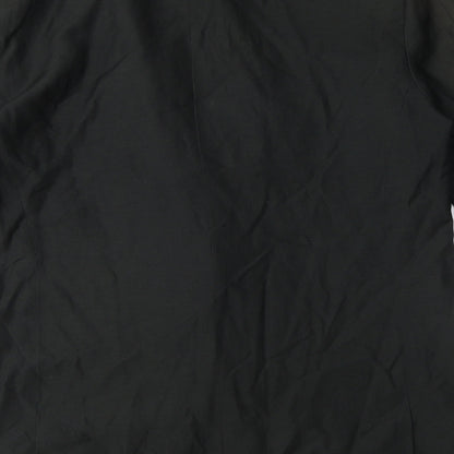 NICOLE FARHI Womens Black Overcoat Coat Size 12 Button - Size 12-14