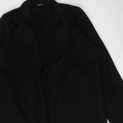 Boohoo Womens Black Overcoat Coat Size M