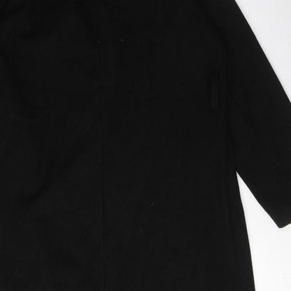 Boohoo Womens Black Overcoat Coat Size M