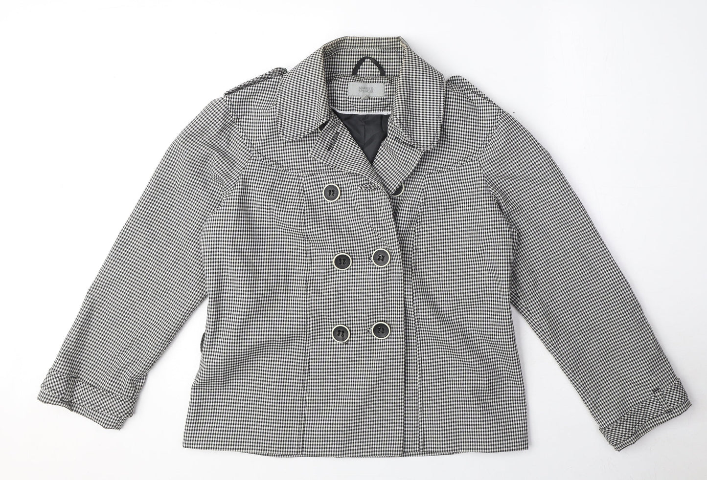 Womens UK Size 12 Marks and Spencer White Trench Coat