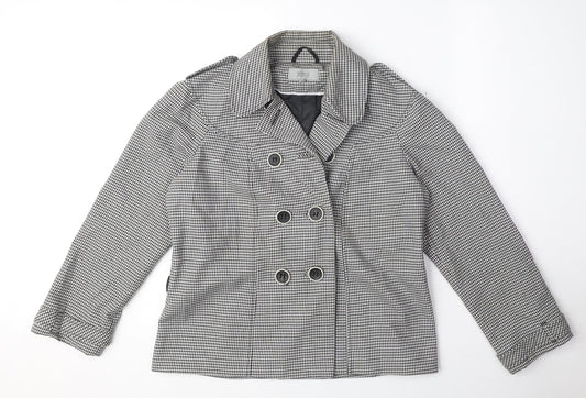 Womens UK Size 12 Marks and Spencer White Trench Coat