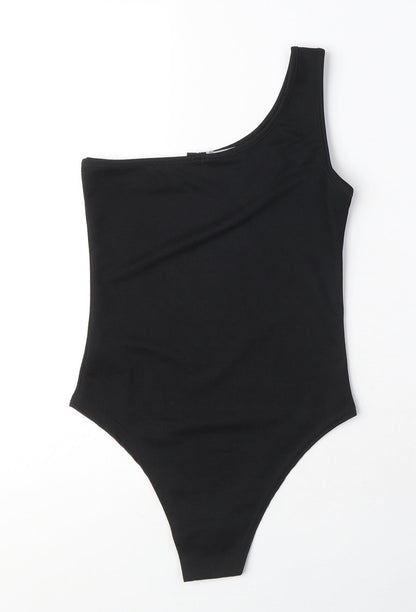 I SAW IT FIRST Womens Black Polyester Bodysuit One-Piece Size 8 Snap