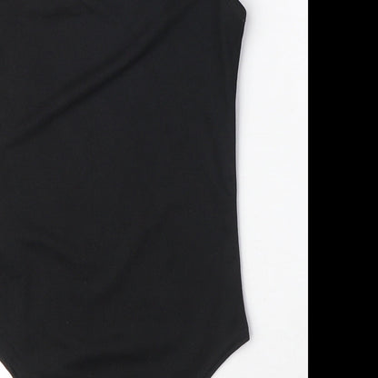 I SAW IT FIRST Womens Black Polyester Bodysuit One-Piece Size 8 Snap