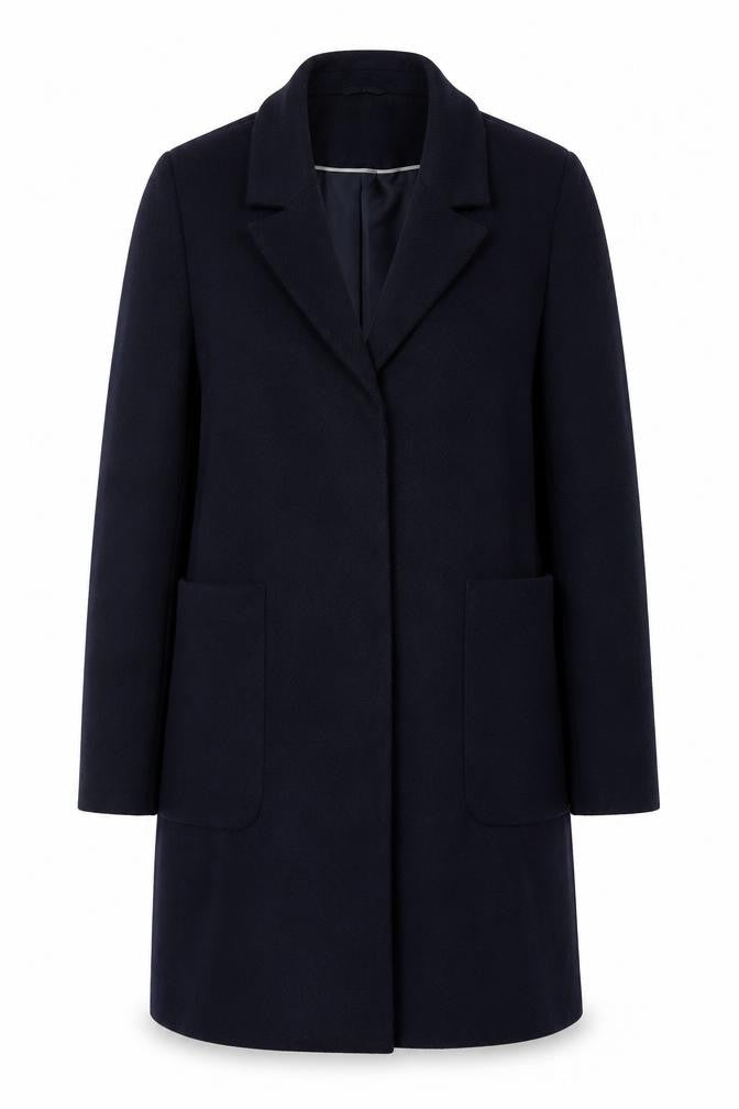 Womens UK Size 14 Red Herring Blue Overcoat