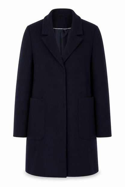 Womens UK Size 14 Red Herring Blue Overcoat