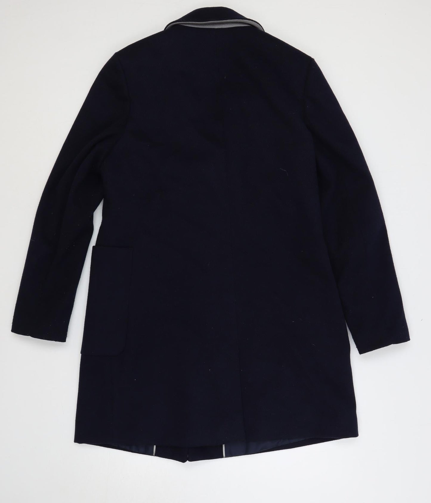 Womens UK Size 14 Red Herring Blue Overcoat