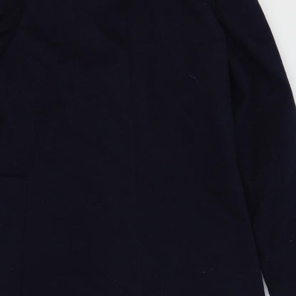 Womens UK Size 14 Red Herring Blue Overcoat
