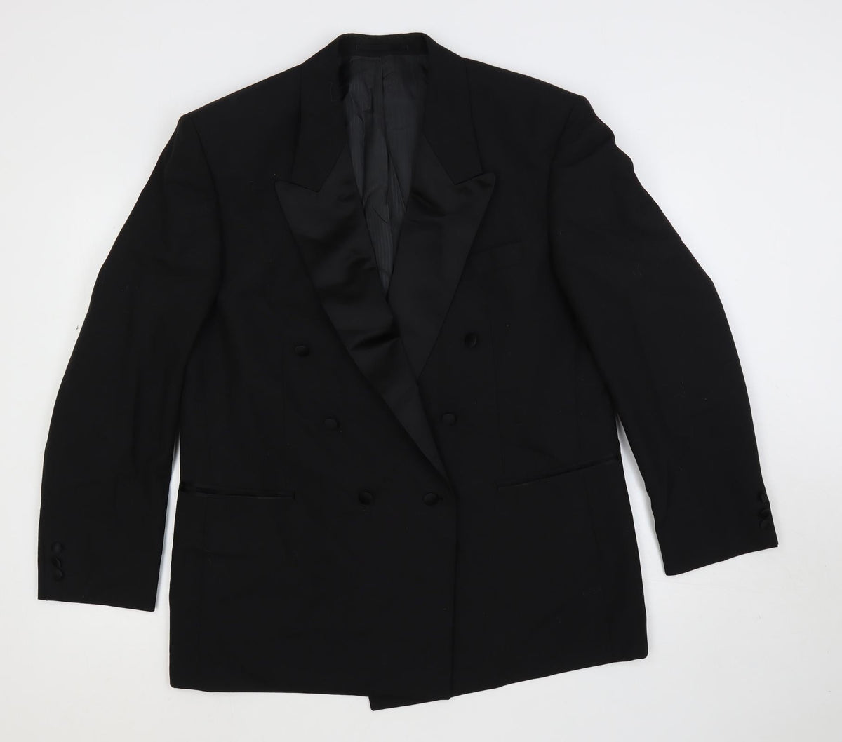 Mens UK Size 44 Varteks Regular Black Suit Tuxedo