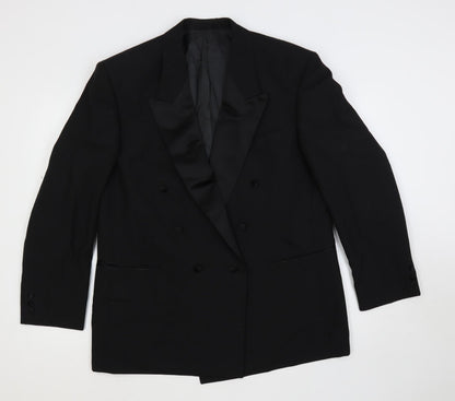 Mens UK Size 44 Varteks Regular Black Suit Tuxedo