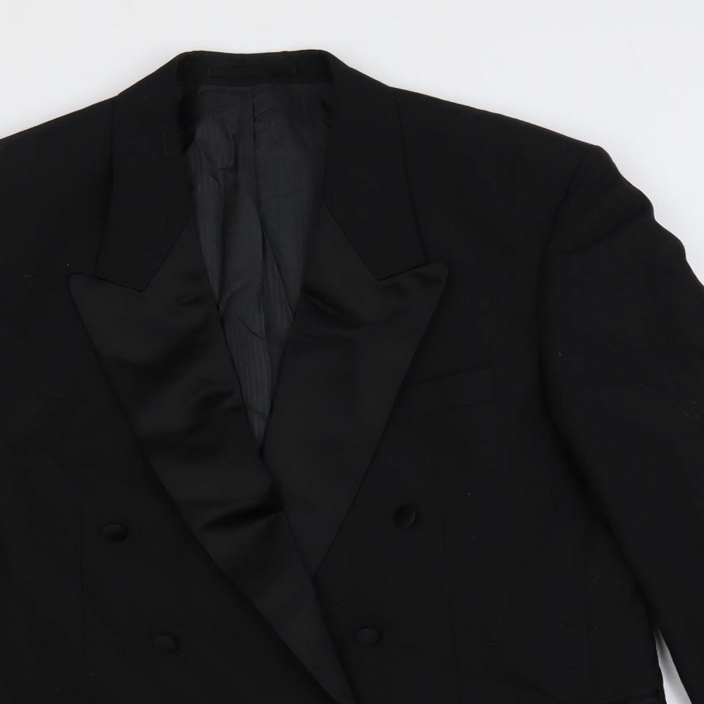 Mens UK Size 44 Varteks Regular Black Suit Tuxedo