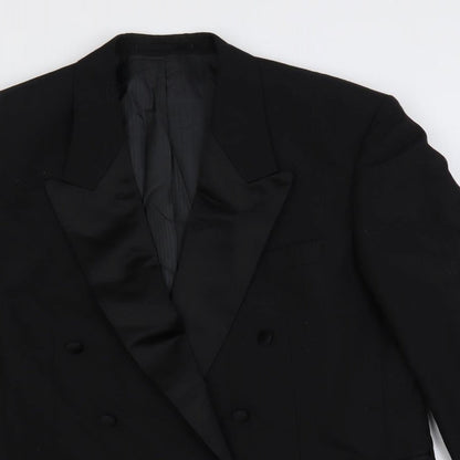 Mens UK Size 44 Varteks Regular Black Suit Tuxedo
