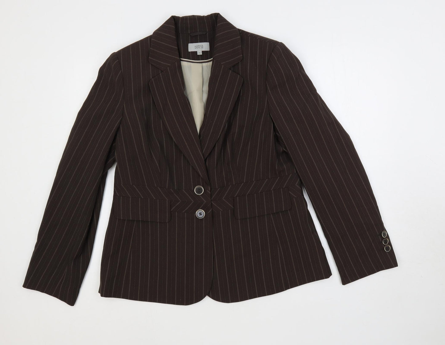 Womens UK Size 16 Marks and Spencer Brown Jacket