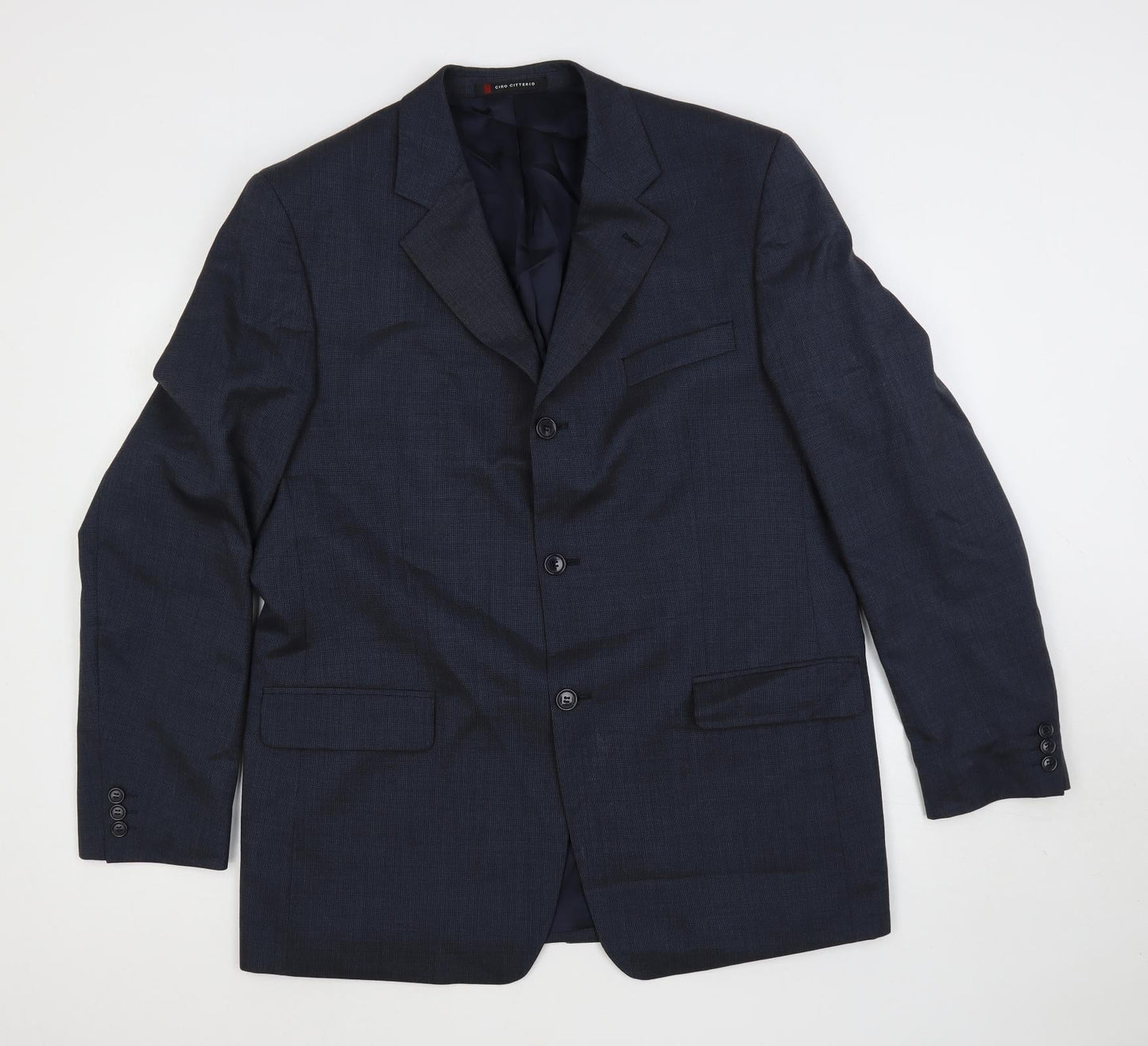 Mens UK Size 42 Ciro Citterio Regular Blue Suit Jacket