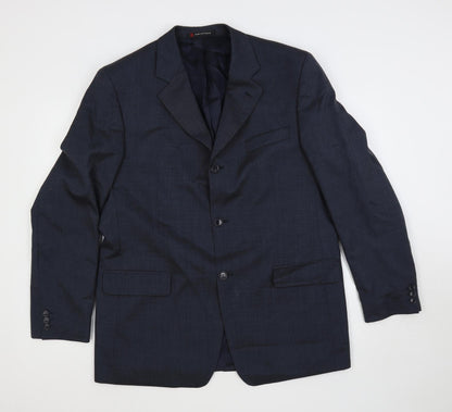 Mens UK Size 42 Ciro Citterio Regular Blue Suit Jacket