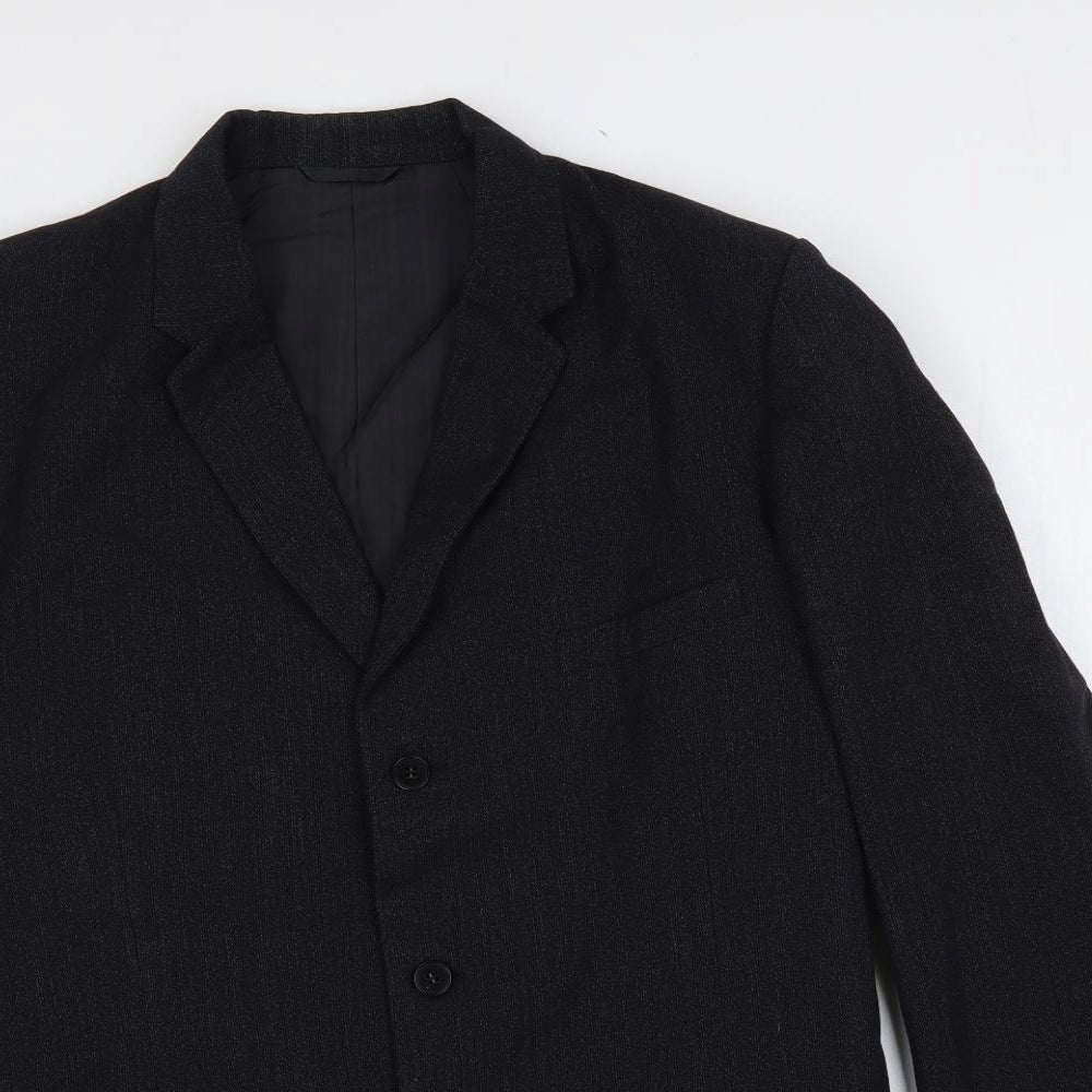 Mens UK Size 40 Burton Regular Black Suit Jacket