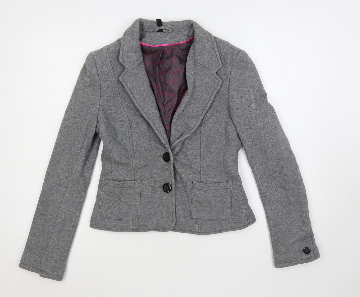 Divided by H&M Womens Grey Jacket Blazer Size 12 Button