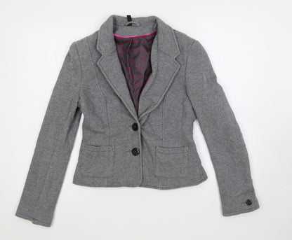 Divided by H&M Womens Grey Jacket Blazer Size 12 Button